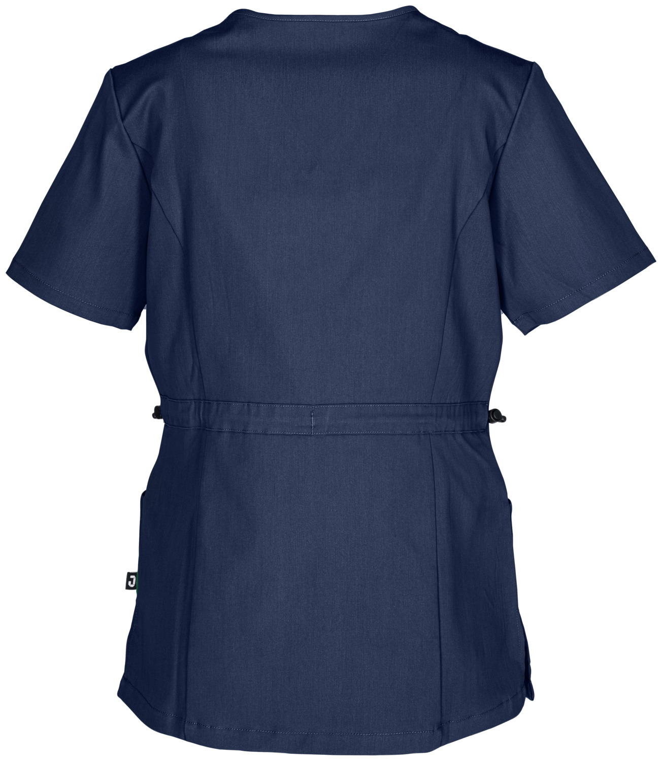 Женская туника Jobeline Verona, смесь Lyocell Tencel и полиэстера, с V-образным вырезом и коротким рукавом, приталенный крой с завязками, Navy, размер XS