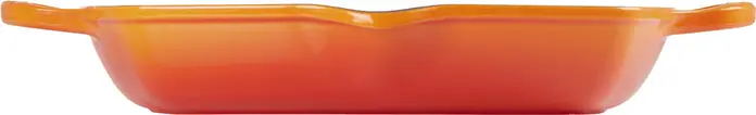 Tiga Grill Patrata Le Creuset Signature, Fonta Emailata, 30 x 30 cm, Email Portocaliu, Compatibila cu Inductie, Fabricata in Franta