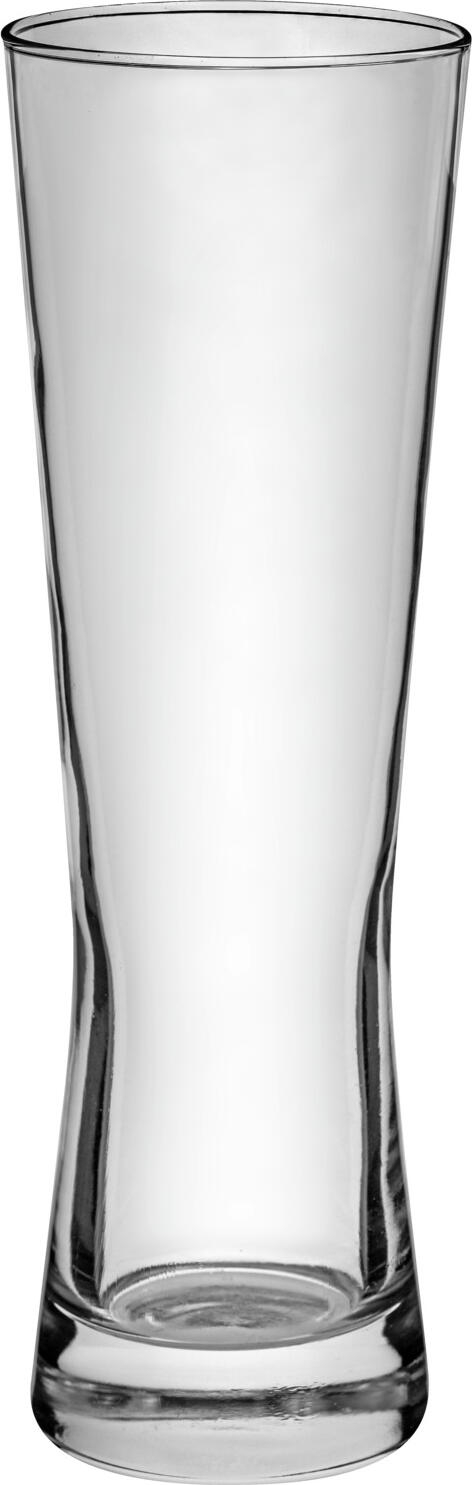 Borgonovo Monaco Wheat Beer Glass Set of 6, 615 ml, Blown Extra-Clear Glass with Filling Line, Made in Italy, Biconic Design for Foam Retention, 248 mm Height, 79 mm Diameter