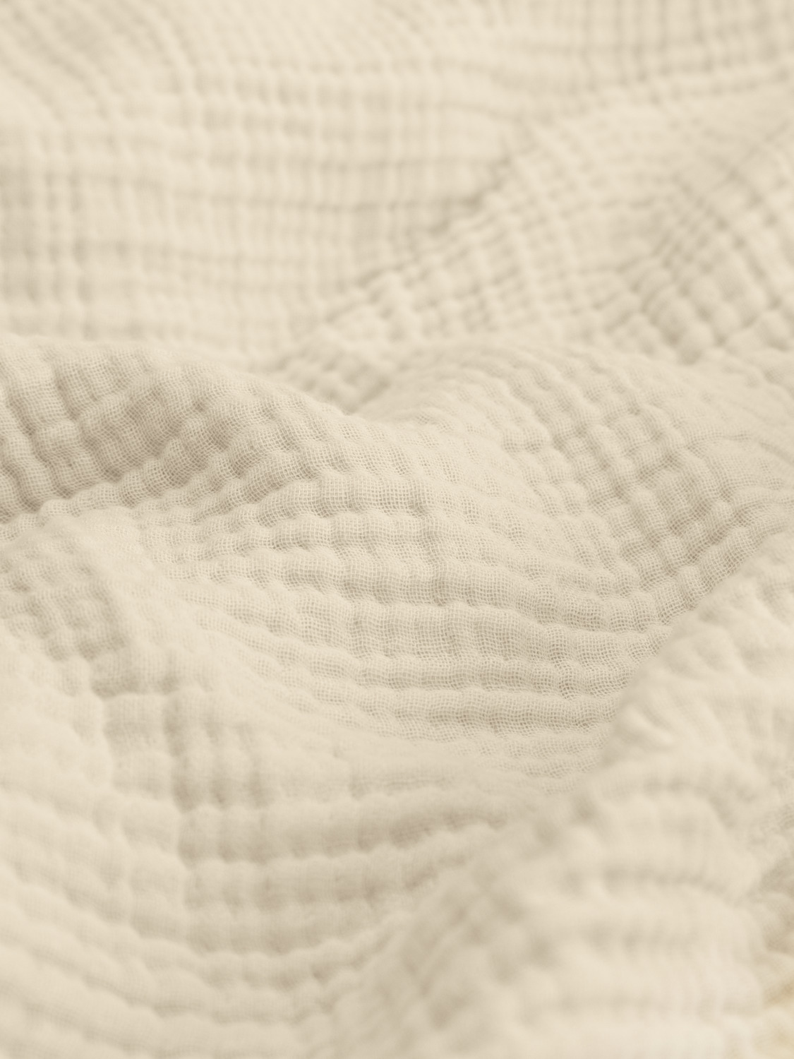 ERWIN M. LUSINI Libra Pillow Cover, 100% Cotton Muslin, Breathable Non-Iron Crinkle Look Pillowcase, Durable 210 TC, 80 x 80 cm, Beige