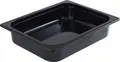 Containor GN 1/2 VEGA, Melamină, Negru, 3400 ml, 32.5x26.5x6.5 cm, Sigur pentru Alimente, Stivuibil, Rezistent la Impact, Lavabil în Mașina de Spălat Vase
