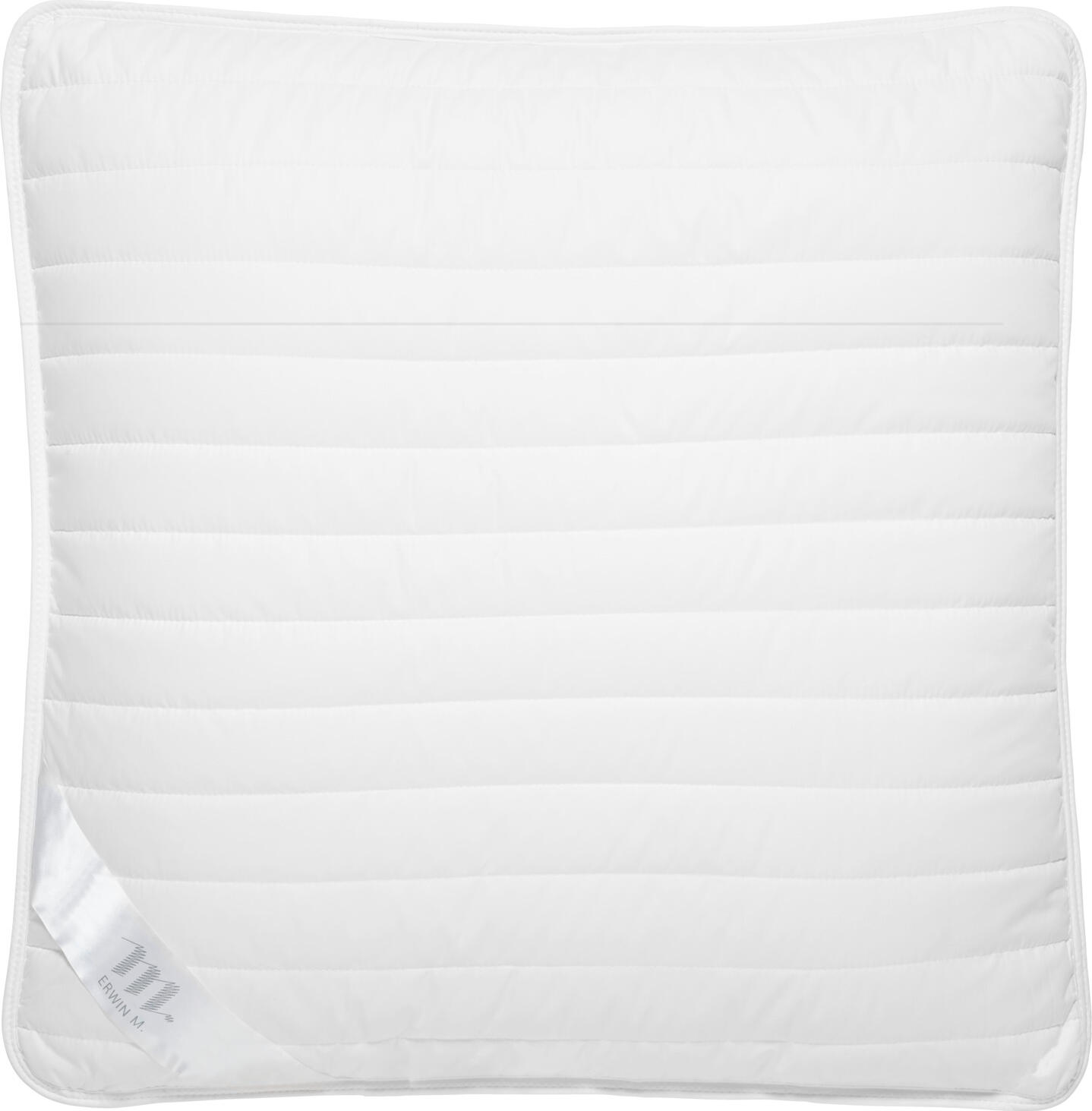 Erwin M. Larentina Sleeping Pillow, 65 x 65 cm, 3M Thinsulate Climate Fiber Filling, 100% Cotton Cover, Breathable and Hypoallergenic, White