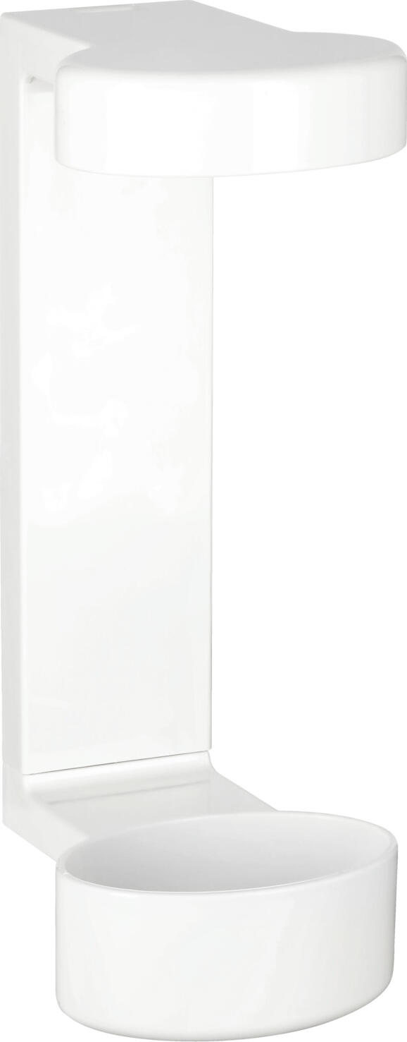 V-Touch LUSINI Solutions GmbH Dispenser bottle holder neo with adhesive strip Halterung für Spenderflasche neo zum Kleben Dispenser bottle holder neo with adhesive strip; 22 cm (H); white; 10 piece / pack Halterung für Spenderflasche neo zum Kleben; 22 cm (H); weiß; 10 Stück / Pack Lockable holder for plastic dispenser bottles. The holder stays on the wall — only the dispenser bottles are replaced. Please note that the dispenser bottles must be ordered separately. Assembly is simple. Instructions, hex key and mounting accessories are included. Abschließbare Halterung für Spenderflaschen aus Kunststoff. Die Halterung bleibt immer an der Wand und Sie tauschen nur die Spenderflaschen aus. Bitte beachten Sie, dass die Spenderflaschen separat bestellt werden müssen. Die Montage ist einfach. Anleitung, Schlüssel und Befestigungsmaterial liegen bei.