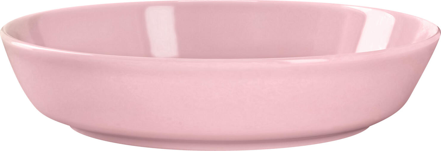 Set de 6 farfurii adânci VEGA Alegria, Porțelan, Roz, Diametru 20 cm, Capacitate 700 ml, Compatibile cu Mașina de Spălat Vase și Cuptorul cu Microunde