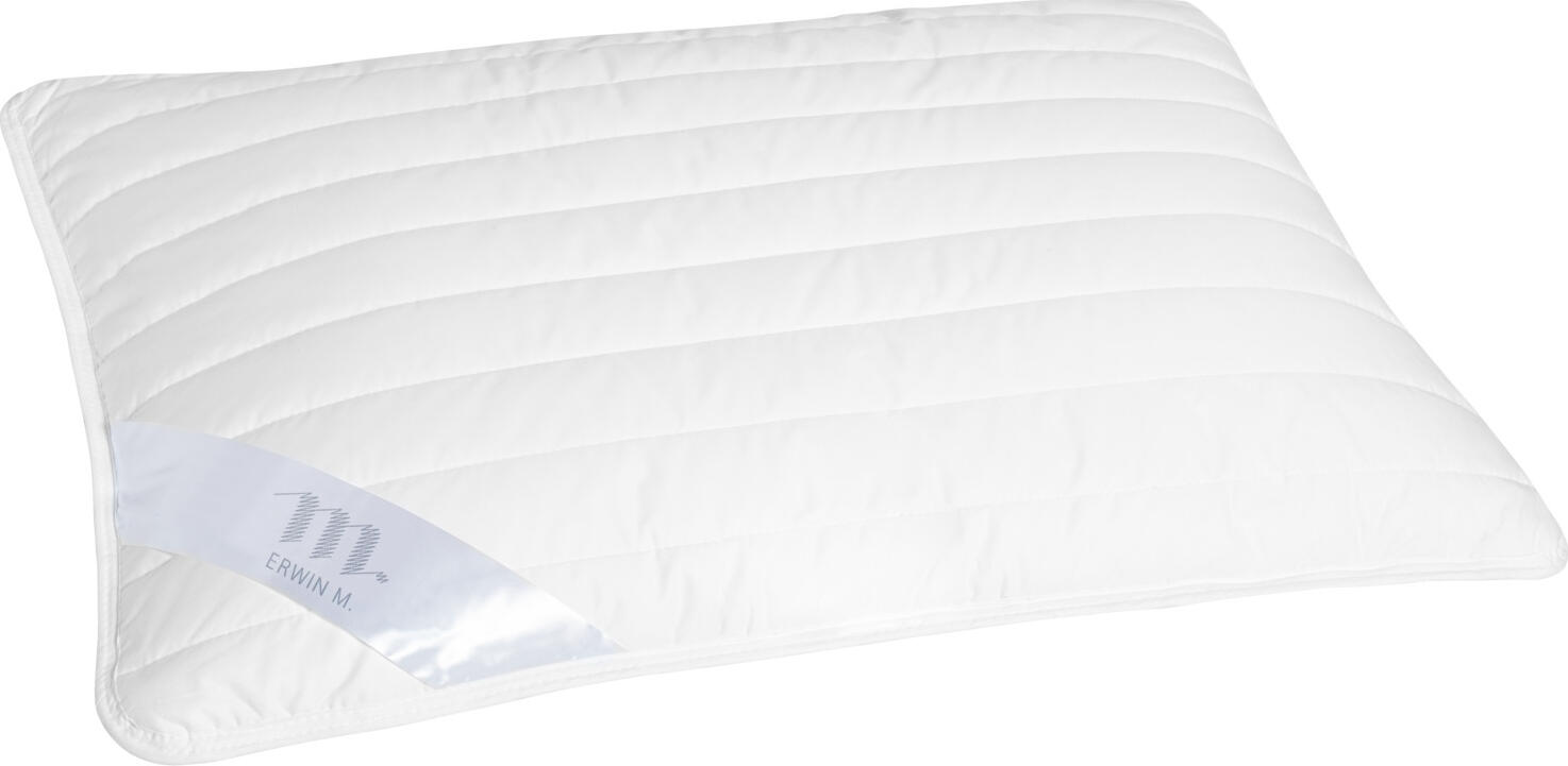 Erwin M. Larentina Sleeping Pillow, 65 x 100 cm, 3M Thinsulate Climate Fiber Filling, 100% Cotton Cover, Breathable and Hypoallergenic, White