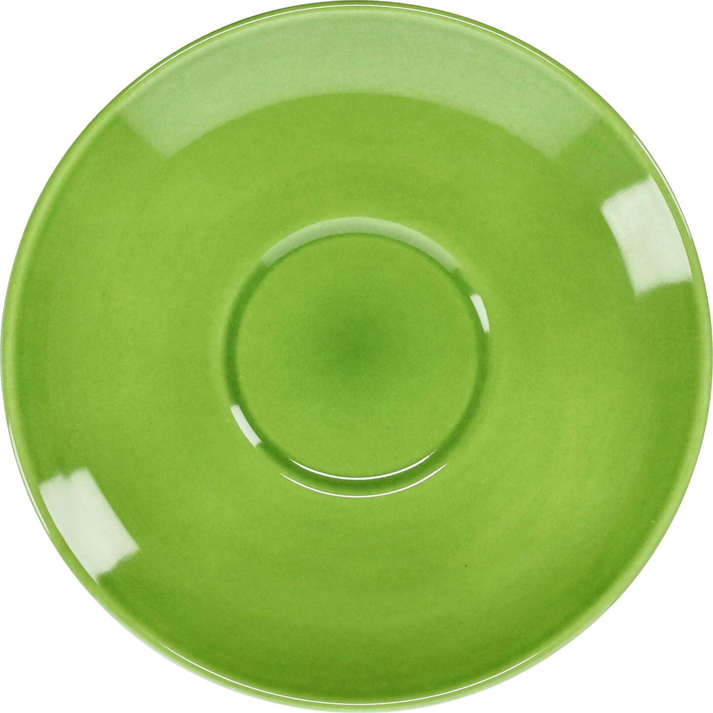 Farfurii pentru cafea cu lapte PULSIVA Joy 2.0, Porțelan Verde, Diametru 16.5 cm, Compatibile cu Mașina de Spălat Vase și Cuptorul cu Microunde, Set de 6 piese