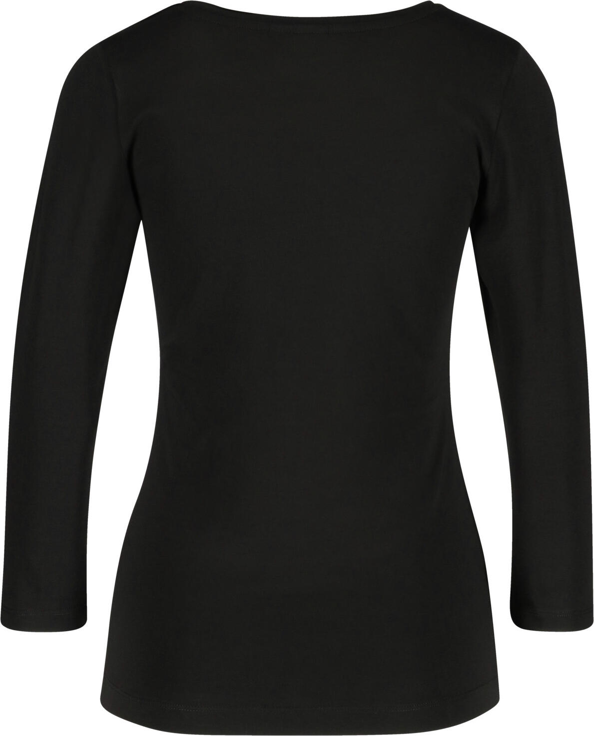JOBELINE LUSINI Solutions GmbH Women's shirt Malme three-quarter sleeve Damen Shirt Malme Dreiviertelarm Women's shirt Malme three-quarter sleeve; Size S; black Damen Shirt Malme Dreiviertelarm; Kleidergröße S; schwarz 95 % cotton, 5 % elastane. 40°C wash. Classic ladies' shirt with boat neckline and three-quarter sleeves. With elastane content for optimum comfort and extra-long back length for the demands of the catering trade. Back length: 62 cm for size S. 95 % Baumwolle, 5 % Elasthan. 40°-Wäsche. Klassisches Damenshirt mit U-Bootausschnitt und Dreiviertelarm. Mit Elasthananteil für optimalen Tragekomfort und extra langer Rückenlänge für die Ansprüche in der Gastronomie. Rückenlänge: 62 cm in Gr. S