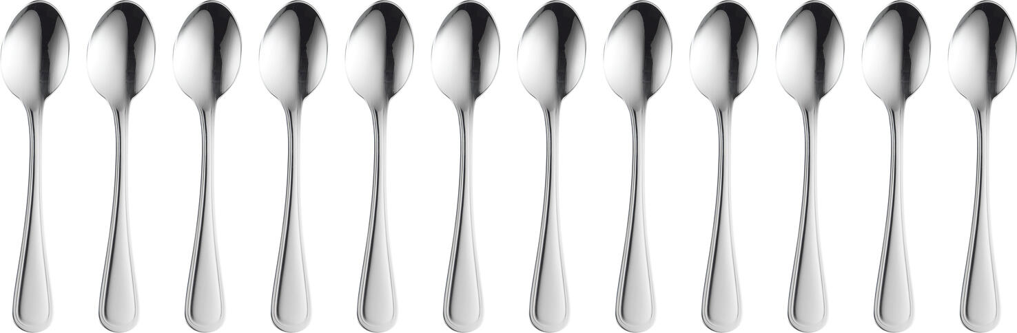 Pulsiva San Martino II Teaspoon, 13.8 cm, 18/0 Chrome Stainless Steel, Mirror Polished, Nickel-Free, Dishwasher Safe, Professional Gastronomy Grade