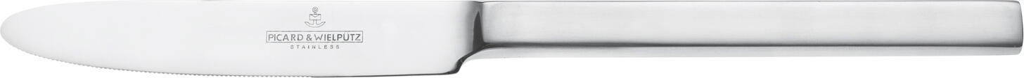 Picard + Wielpütz Picard & Wielpütz GmbH & Co. KG Table knife Girona matt Menümesser Girona matt Table knife Girona matt; 22.7 cm (L); silver; 12 piece / pack Menümesser Girona matt; 22.7 cm (L); silber; 12 Stück / Pack Picard & Wielpütz cutlery in a timeless design with a matt handle. Besteck der Marke Picard & Wielpütz in zeitlosem Design mit mattiertem Griff.