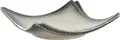 Vega Nagoya Porcelain Serving Platter and Dessert Plate Set of 4, Artistic Glazing, White/Grey, 20.5 x 20.5 x 5.5 cm, Dishwasher and Microwave Safe