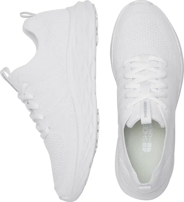 Women's Shoes For Crews Everlight Lightweight Slip-Resistant Work Sneakers, TRACTIONiQ Outsole, Breathable Water-Repellent Knitted Upper, Vegan, EN ISO 20347:2022