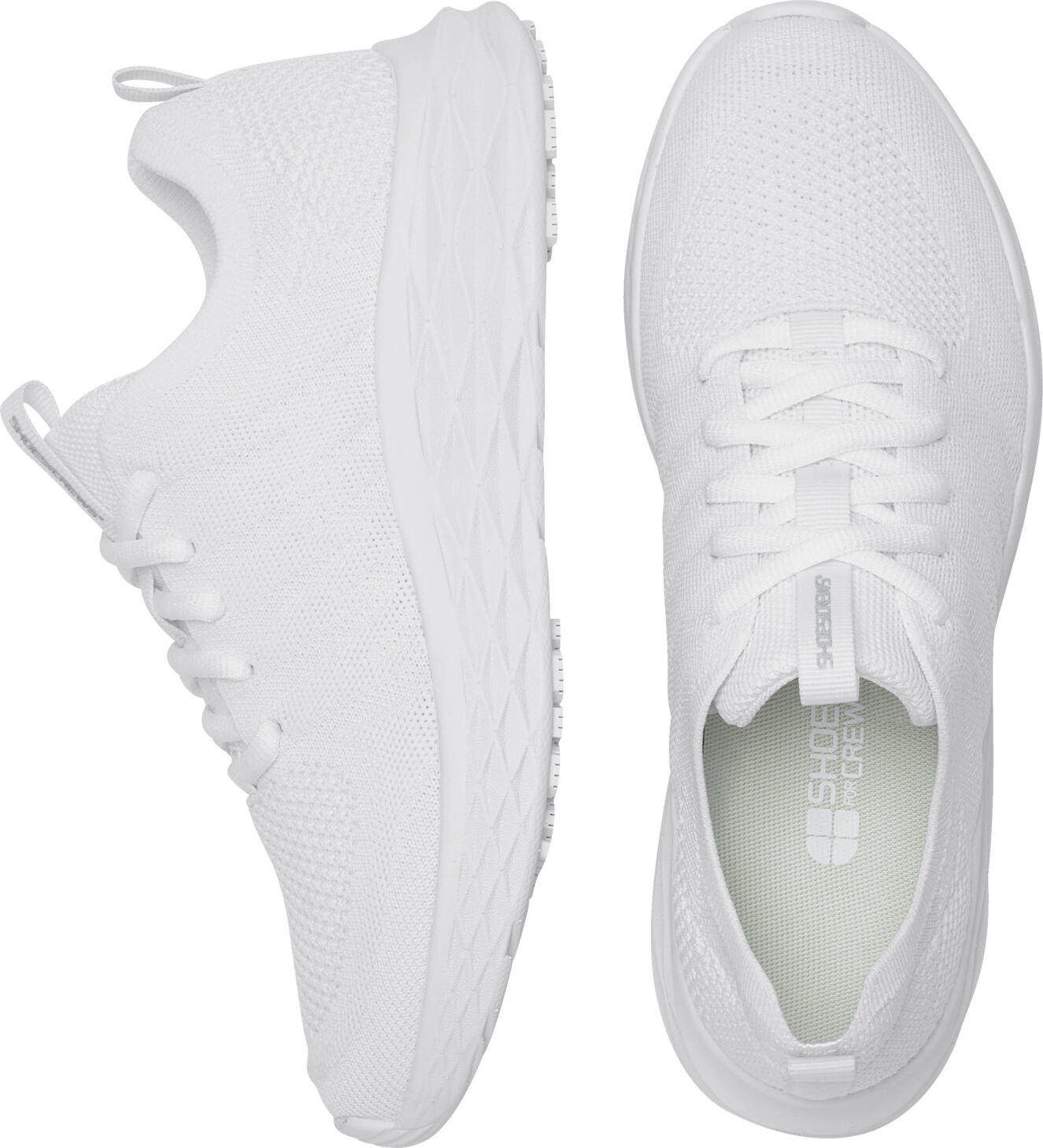 Women's Shoes For Crews Everlight Lightweight Slip-Resistant Work Sneakers, TRACTIONiQ Outsole, Breathable Water-Repellent Knitted Upper, Vegan, EN ISO 20347:2022