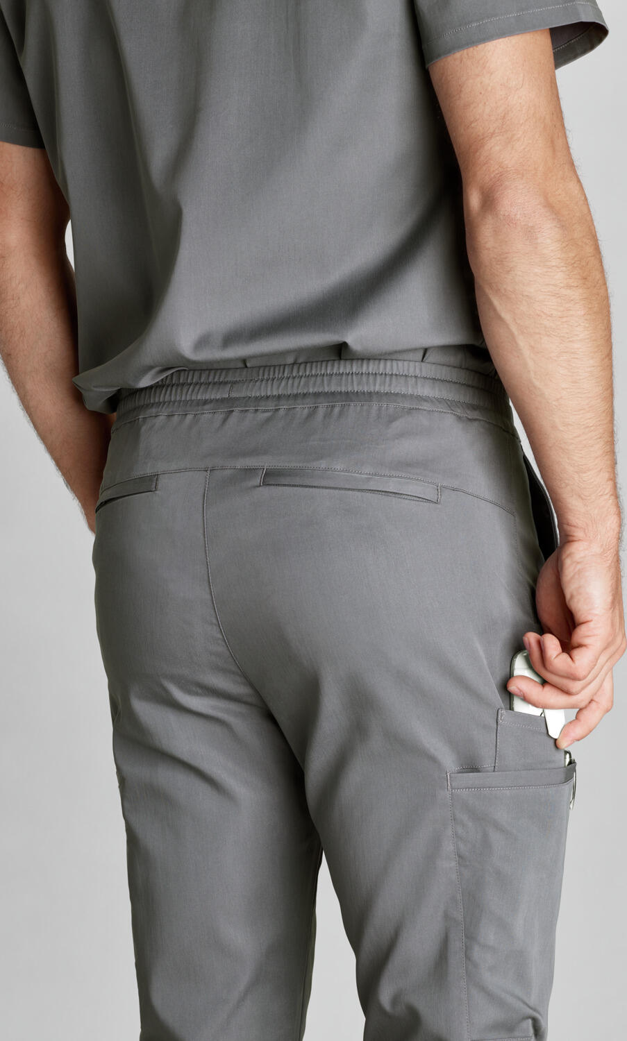 Jobeline Pesaro Men's Work Trousers, Lyocell Tencel and Polyester, Regular Fit, Breathable and Durable Housekeeping and Nursing Pants