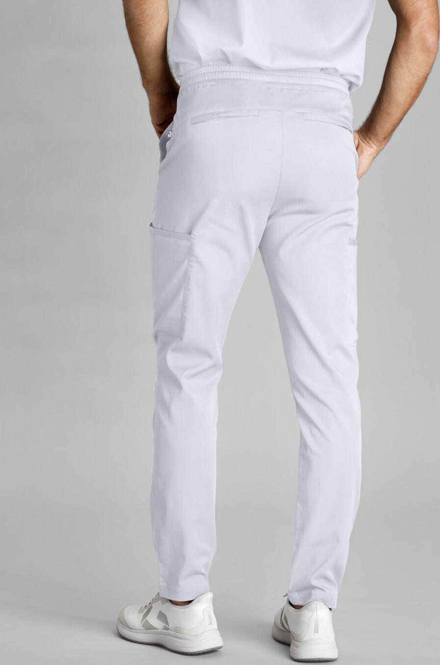 Jobeline Pesaro Men's Trousers, Regular Fit, Lyocell Tencel and Polyester, Breathable and Durable Workwear, White, Size XL
