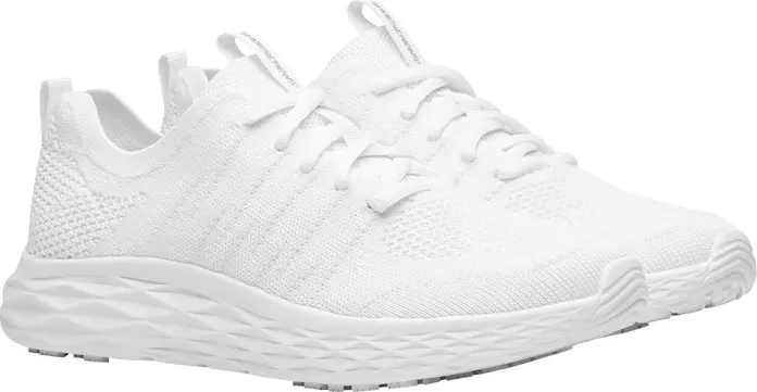 Adidasi de lucru usori antiderapanti pentru femei Shoes For Crews Everlight, marime 41, talpa TRACTIONiQ, exterior din tricot respirabil si rezistent la apa, vegani, EN ISO 20347:2022