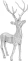 Vega Decorative Deer L, Silver Aluminum Christmas Country House Ornament, 58.5 cm Height