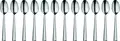 VEGA Stockholm Table Spoons, Mirror Polished 18/0 Chrome Stainless Steel, Rustproof, 20.3 cm, Silver, Set of 12 Pieces