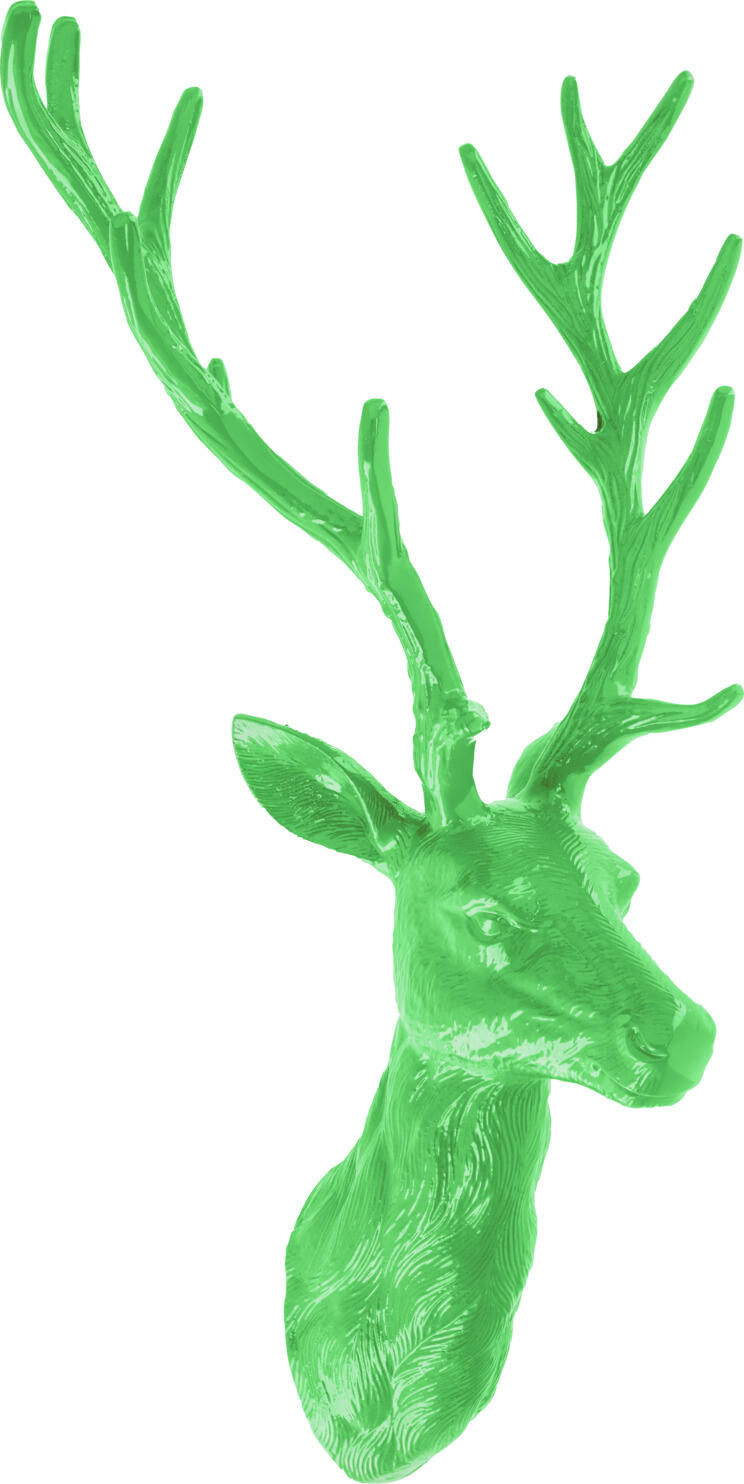 Vega Deer Head Wall Decoration, Aluminum Country House Style Indoor Decor, 61 x 25.5 x 38 cm, Weight: Requested