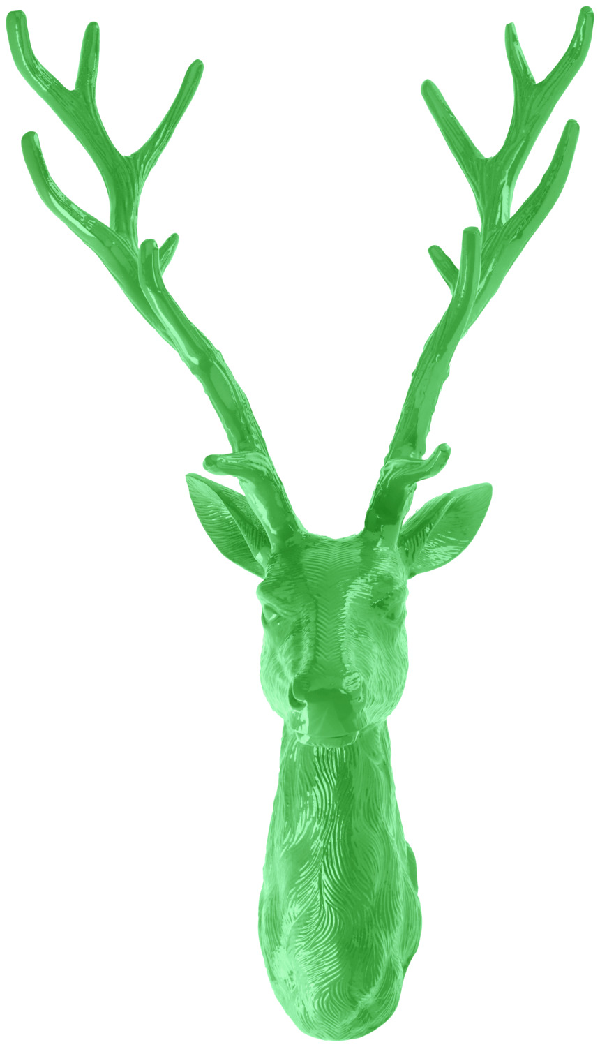 Vega Deer Head Wall Decoration, Aluminum Country House Style Indoor Decor, 61 x 25.5 x 38 cm, Weight: Requested