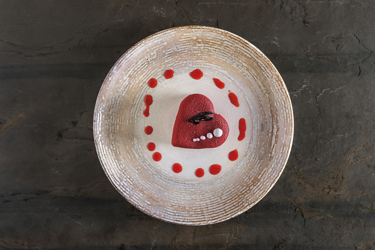 Bonna Patera Porcelain Plates Set, Rimless Round Vintage Design, 24 cm (Ø), Dishwasher and Microwave Safe, White/Beige