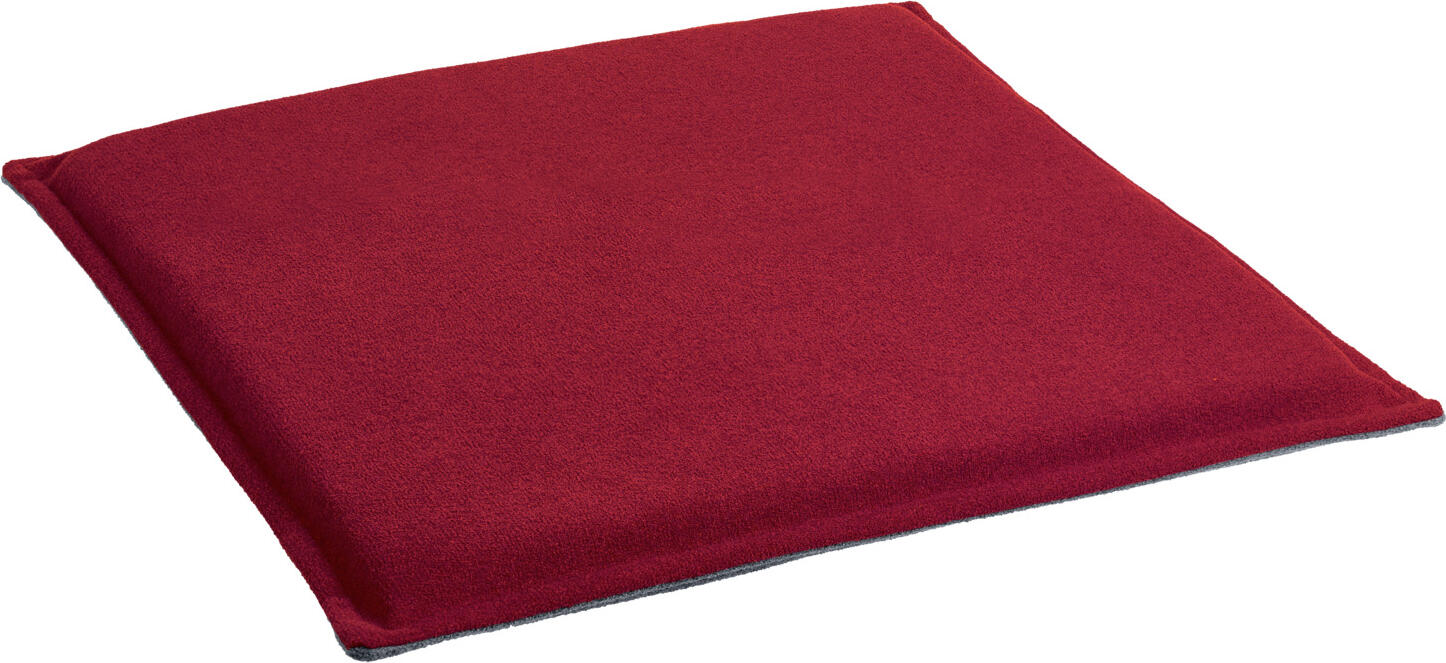 Perna de scaun LUSINI Solutions GmbH Lia square, 38x38x3 cm, Reversibila Rosu/Antracit, Aspect Felt Poliester, cu Fermoar, OEKO-TEX Standard 100