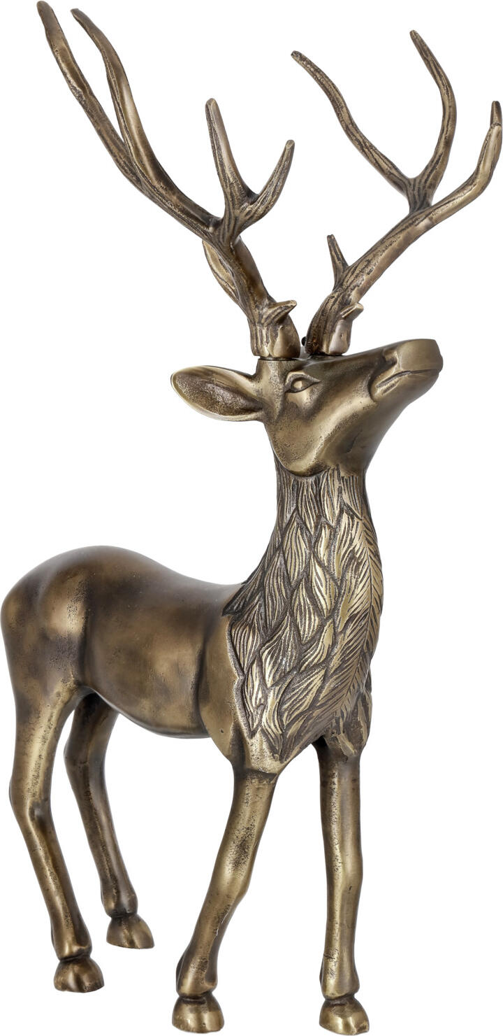 Декоративный олень Vega Deer L для Рождества, фигура из высококачественного алюминия, золотой цвет, 58.5 x 28 x 40.5 см