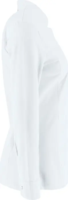 Jobeline Phoenix Women's Chef Jacket, Long-Sleeved, 65% Polyester 35% Cotton, Small Wing Collar, Concealed Snap Buttons, OEKO-TEX Certified
