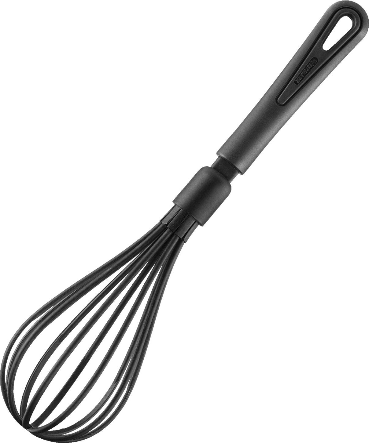 Westmark Gentle Whisk, High Quality Polyamide, Heat Resistant up to 210C, 30.8 x 7.5 cm, Black, Dishwasher Safe, for Coated Cookware