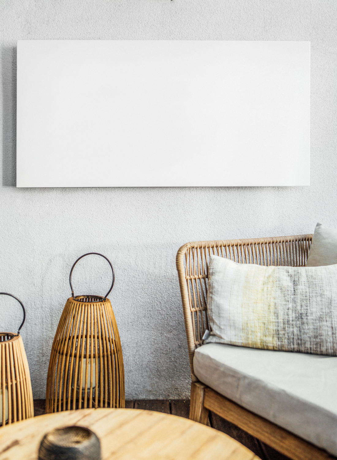 Panou de Incalzire cu Infrarosu Jokerarea Areapro, Radiator Terasa 900W IR-C, IP65 Impermeabil, Aluminiu si Otel, Alb, 120x60 cm, cu Suport de Podea