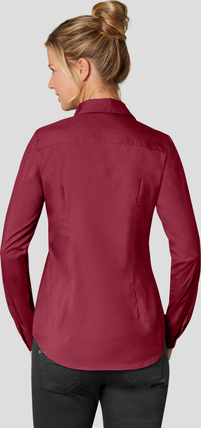 Bluza Jobeline Mik pentru femei cu maneca lunga, croiala slim fit, calcare usor, 65% bumbac 35% poliester, buzunar la piept, imbracaminte serviciu