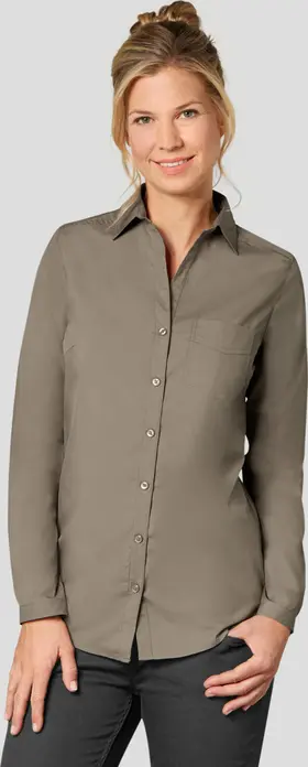 Bluza Jobeline Mik pentru femei cu maneca lunga, croiala Slim Fit, 65% bumbac 35% poliester, maneci cu functie de ridicare, buzunar piept