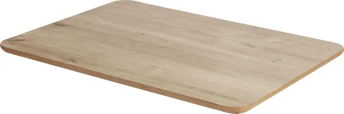 Blat Masa Interior LUSINI Duneo Rectangular, Lemn Fagus Masiv cu Stratificare HPL, 80 x 55 x 2.5 cm, Stejar Natural, Design Scandinav Rezistent