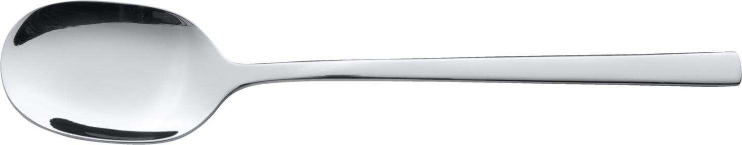 Vega Triest Dessert Spoon, 17 cm, 18/10 Chrome-Nickel Stainless Steel, Mirror Polished, Rustproof, Slim Design, Dishwasher Safe, Silver