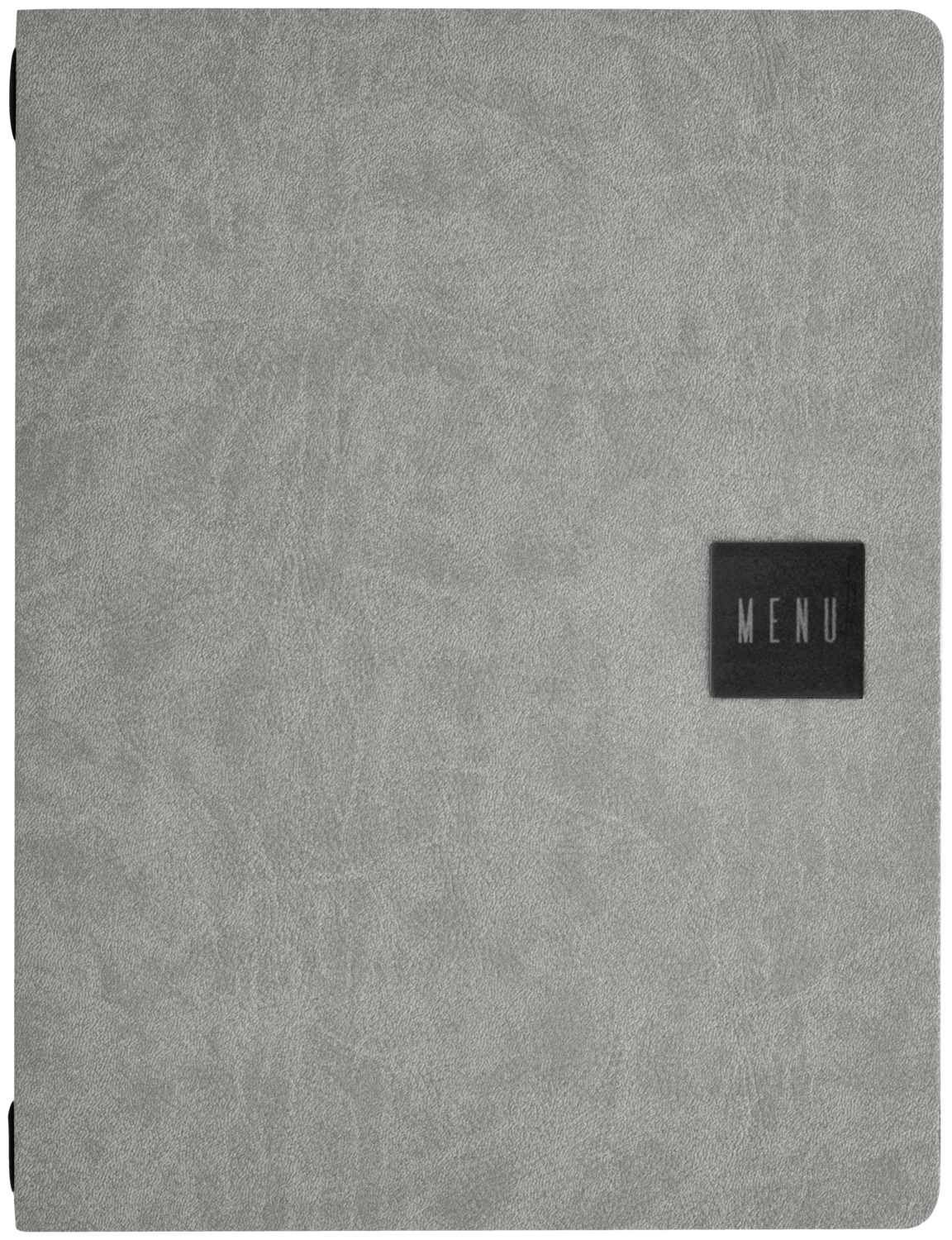 VEGA LUSINI Solutions GmbH Menu Abbotsford A4, with MENU embossed Speisekarte Abbotsford A4, mit Prägung MENU Menu Abbotsford A4, with MENU embossed; A4, 24x31.6 cm (WxH); grey Speisekarte Abbotsford A4, mit Prägung MENU; DIN A4, 24x31.6 cm (BxH); grau Imitation leather menu with Menu print incl. three double transparent covers for twelve pages. Damp wipeable. Speisekarte aus Kunstleder mit Menu-Druck inkl. drei Doppeltransparenthüllen für zwölf Seiten. Feucht abwischbar.