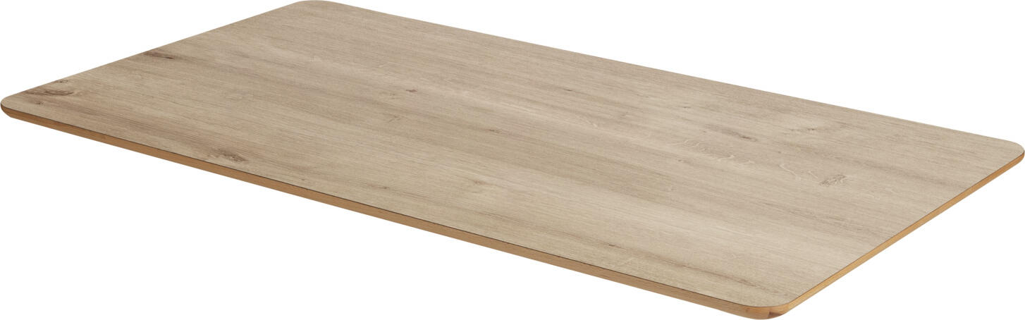 LUSINI Duneo Rectangular Indoor Table Top, Solid Beech Wood Core with HPL Coating, Oak Natural, 140 x 75 x 2.5 cm, Scratch-Resistant and Food-Safe
