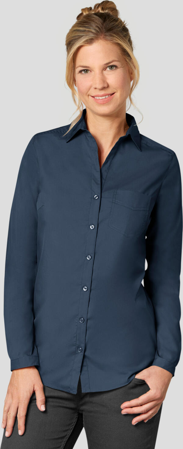 Bluza Jobeline Kim cu Maneca Lunga pentru femei, 65% Bumbac 35% Poliester, Material Stretch Ușor de Intretinut, Maneci cu Rolare, Croiala Ajustata