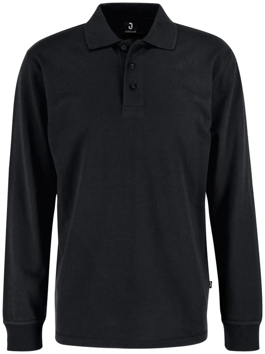 Jobeline Fly Men's Long Sleeve Polo Shirt, 65% Polyester 35% Cotton Pique Fabric, 200 g/m², Regular Fit Workwear for Service and Nursing