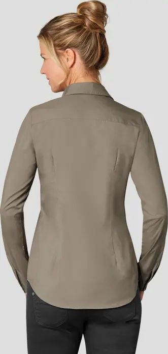 Bluza Jobeline Kim pentru femei cu maneca lunga, 65% bumbac 35% poliester, croiala pe masura cu functie de rulare a manecilor si buzunar