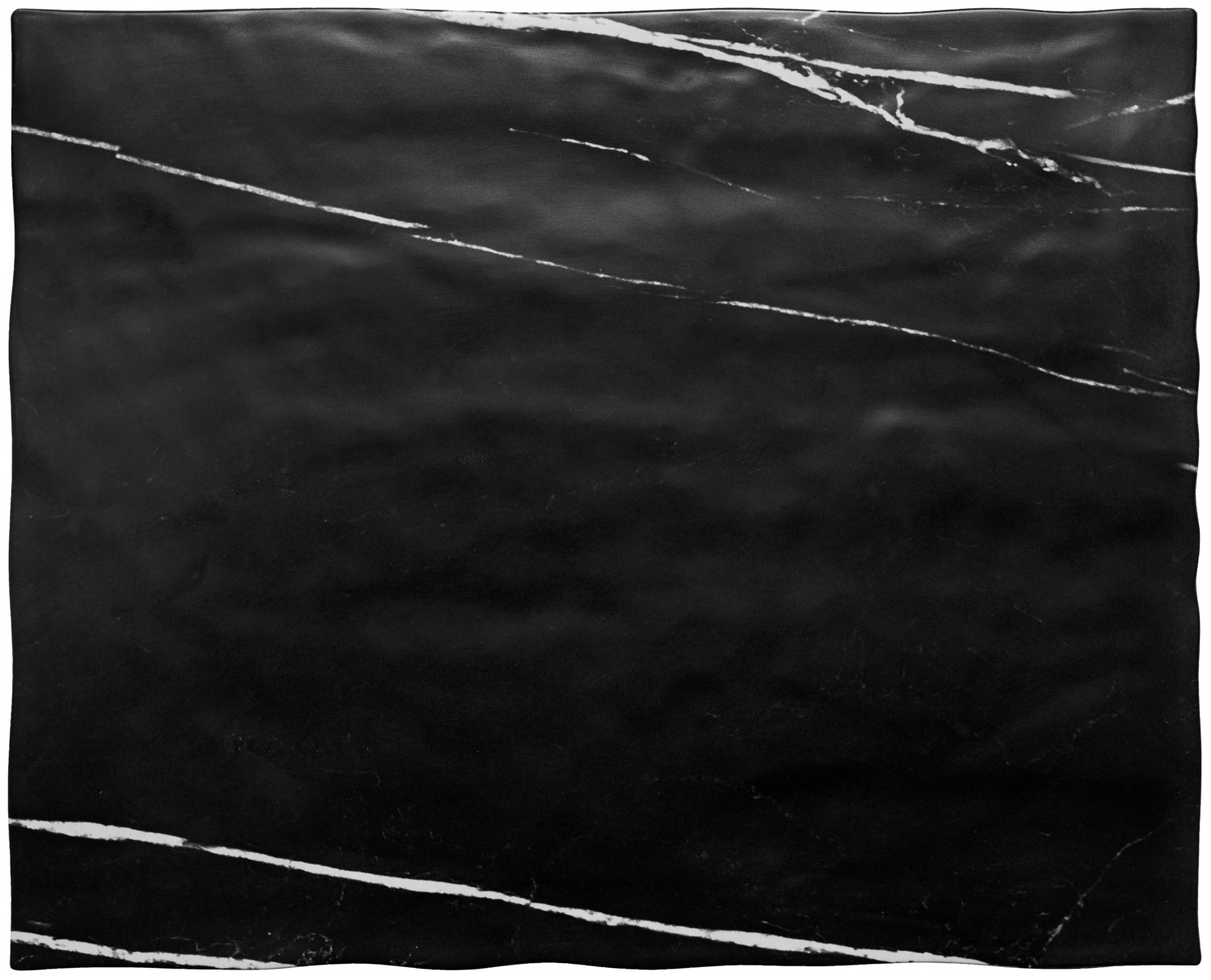 Vega Brandon Rectangular Melamine Platter, Black Marble Look, Break-Resistant, Dishwasher Safe, 35 x 28.5 x 1 cm, Set of 6