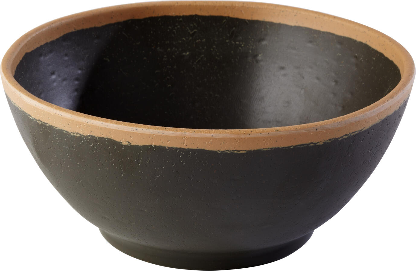 Bol din Melamină APS Crocker, 700 ml, Diametru 16 cm, Înălțime 7 cm, Bol Rotund cu Textură Rustică și Margine Culoare Caramel, Stivuibil și Compatibil cu Mașina de Spălat Vase
