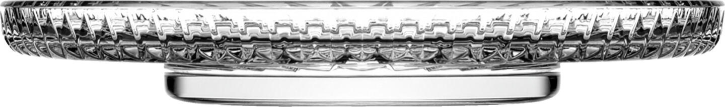 Pasabahce Elysia Glass Saucers, Transparent Textured Glass Coasters with Vertical Grooves, 13 cm Diameter, Set of 6