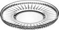 Pasabahce Elysia Glass Saucers, Transparent Textured Glass Coasters with Vertical Grooves, 13 cm Diameter, Set of 6