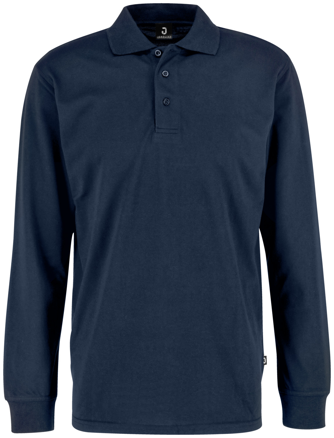JOBELINE LUSINI Solutions GmbH Men's polo shirt Fly long sleeve Herren Poloshirt Fly Langarm Men's polo shirt Fly long sleeve; Size M; navy Herren Poloshirt Fly Langarm; Kleidergröße M; navy 65 % polyester, 35 % cotton. 60°C gentle wash. Long-sleeved polo shirt for men in superwash quality made from a high-quality material mix with optimum comfort. The easy-care polo shirt has a polo collar with a three-button placket, long sleeves with ribbed cuffs and small side slits at the hem. Straight cut with a comfortable fit. Back length: 74 cm for size M. 65 % Polyester, 35 % Baumwolle. 60°-Schonwäsche. Langärmliges Polo-Shirt für Herren in Superwash-Qualität aus einem hochwertigen Materialmix mit optimalem Tragekomfort. Das pflegeleichte Poloshirt verfügt über einen Polokragen mit Dreiknopfleiste, lange Ärmel mit gerippten Ärmelbündchen und kleine Seitenschlitze am Saum. Gerade geschnitten mit bequemer Passform. Rückenlänge: 74 cm in Gr. M