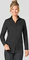 JOBELINE LUSINI Solutions GmbH Women's blouse Kim long sleeve Damenbluse Kim Langarm Women's blouse Kim long sleeve; Size 40; black Damenbluse Kim Langarm; Kleidergröße 40; schwarz 65 % cotton, 35 % polyester. 30 °C wash. Modern women's blouse in long sleeve with button placket, shirt collar and breast pocket on the left. The easy-care and easy-iron blouse is cut slightly waisted. Also available in half sleeve. Back length: 68 cm for size 36. 65 % Baumwolle, 35 % Polyester. 30°-Wäsche. Moderne Damenbluse in Langarm mit Knopfleiste, Hemdblusenkragen und Brustasche links. Die pflege- und bügelleichte Bluse ist leicht tailliert geschnitten. Auch in Halbarm erhältlich. Rückenlänge: 68 cm in Gr. 36