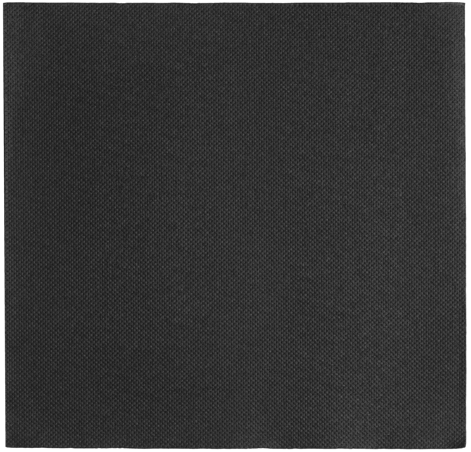 Garcia De Pou Dubo Disposable Table Napkins, Black, 2-Ply Double Point Fabric-Like Paper, 39x39 cm, 1/4 Fold, Pack of 50 Pieces