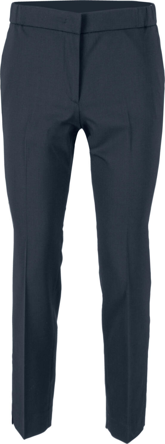 JOBELINE LUSINI Solutions GmbH Women's trousers Tommy Damen Hose Tommy Women's trousers Tommy; Size 42; navy Damen Hose Tommy; Kleidergröße 42; navy Casual, elegant slip waist trousers in jogger style for women. Comfortable stretch waistband in the back. Practical side slit pockets and two welt pockets on the buttocks. Narrow tapered leg with small side slit at the hem. Particularly crease-resistant and easy-iron material. Easy to care for and easily washable at 30 °C on the gentle cycle. 38 % polyester, 30 % wool, 30 % viscose, 2 % spandex. 30 °C gentle wash. Inside leg length: 74 cm for size 36. 50 % Polyester, 29 % Wolle, 19 % Viskose, 2 % Elasthan. 30°-Schonwäsche. Lässige, elegante Schlupfbundhose im Joggerstyle für Damen aus besonders knitterarmem, pflegeleichtem Material. Komfortabler Dehnbund im Rücken und innen liegende Bänder vorne zur Regulierung der Bundweite. Mit Gürtelschlaufen, praktischen seitlichen Einschubtaschen und zwei Paspeltaschen am Gesäß. Schmal zulaufendes Bein mit kleinem seitlichen Schlitz am Saum. Bequeme Passform. Innenbeinlänge: 74 cm in Gr 36