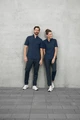 Pantaloni Serviciu Jobeline Tommy pentru femei, Model Jogger pentru Hotel, Croiala Regular cu Picior Ingust si Slit, Material Rezistent la Cute, Navy