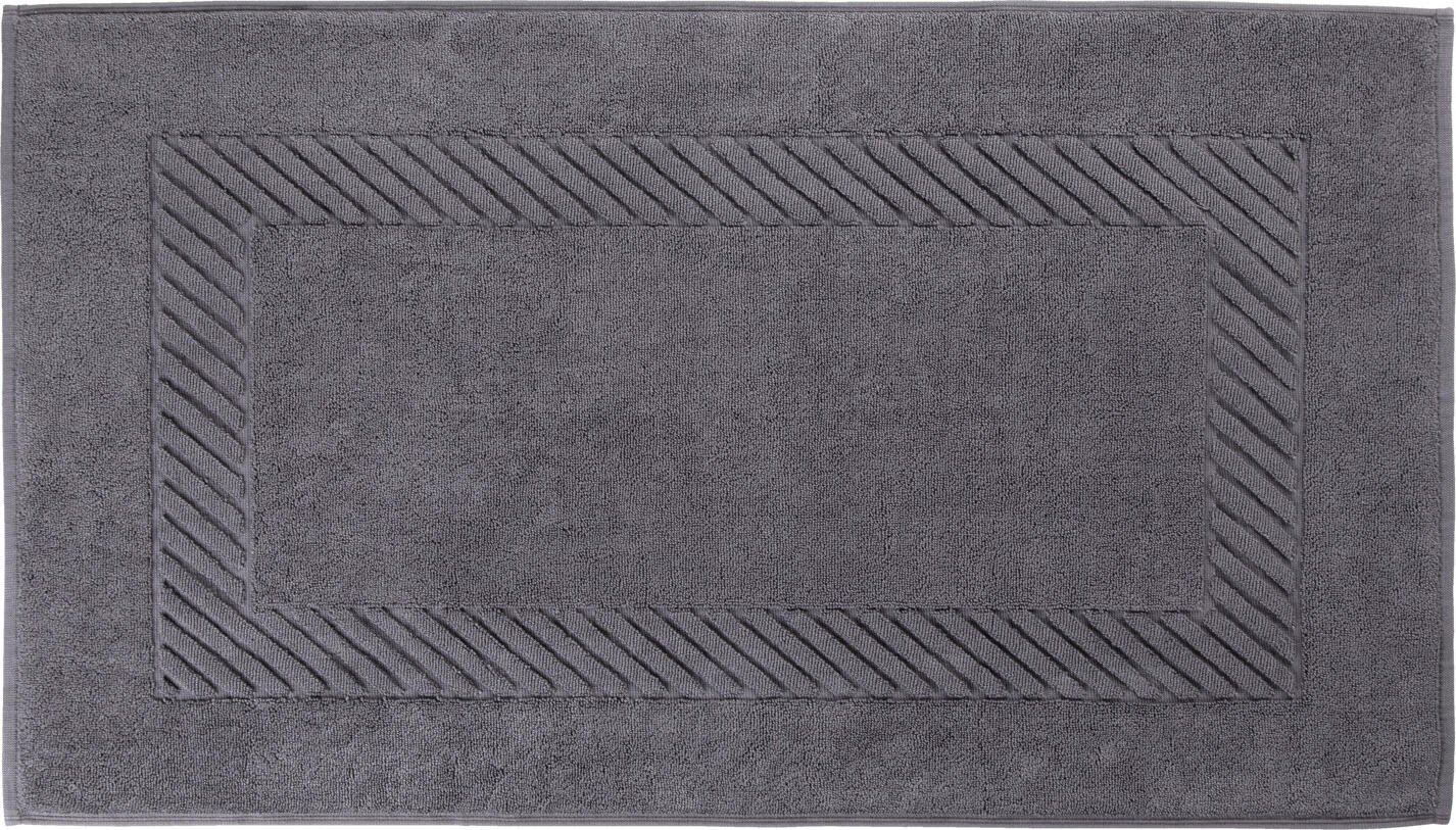 ERWIN M. LUSINI Solutions GmbH Bath mat Valencia Uni Badematte Valencia Uni Bath mat Valencia Uni; 50x90 cm (WxL); graphite Badematte Valencia Uni; 50x90 cm (BxL); graphit 100% cotton. Weight approx. 820 g/m². First-class walk terry bath mat in numerous colors. extremely durable, absorbent and easy to clean. Cuddly soft top quality, excellent to combine. Personalization possible. 100 % Baumwolle. Gewicht ca. 820 g/m². Erstklassige Walkfrottier Badematte in zahlreichen Farben. Äußerst strapazierfähig, saugfähig und pflegeleicht. Kuschelweiche Spitzenqualität, hervorragend zu kombinieren. Personalisierung möglich.