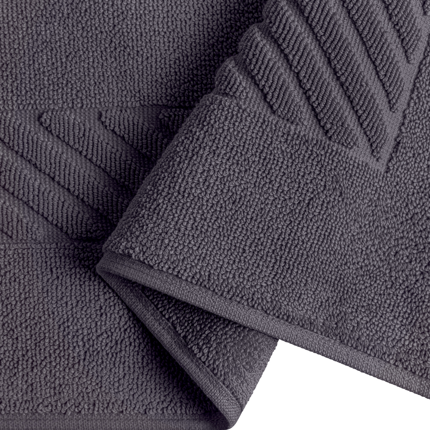 Covor baie LUSINI Solutions GmbH Valencia Uni, 50x90 cm, 100% bumbac, 820 g/m², grafit, OEKO-TEX Standard 100, terry absorbant