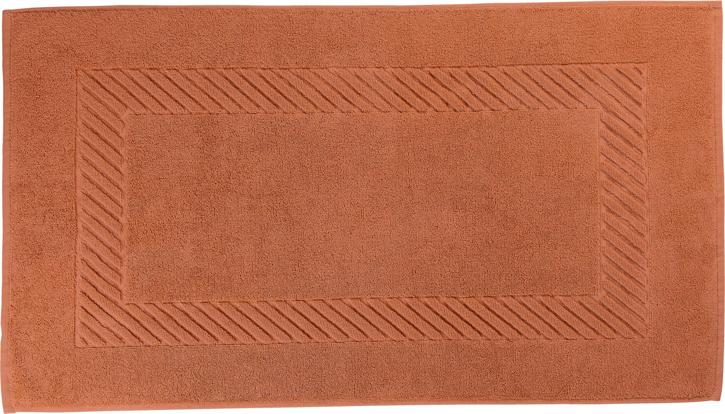 ERWIN M. LUSINI Solutions GmbH Bath mat Valencia Uni Badematte Valencia Uni Bath mat Valencia Uni; 50x90 cm (WxL); russet Badematte Valencia Uni; 50x90 cm (BxL); rostbraun 100% cotton. Weight approx. 820 g/m². First-class walk terry bath mat in numerous colors. extremely durable, absorbent and easy to clean. Cuddly soft top quality, excellent to combine. Personalization possible. 100 % Baumwolle. Gewicht ca. 820 g/m². Erstklassige Walkfrottier Badematte in zahlreichen Farben. Äußerst strapazierfähig, saugfähig und pflegeleicht. Kuschelweiche Spitzenqualität, hervorragend zu kombinieren. Personalisierung möglich.
